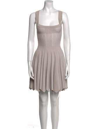 Alaïa Square Neckline Mini Dress