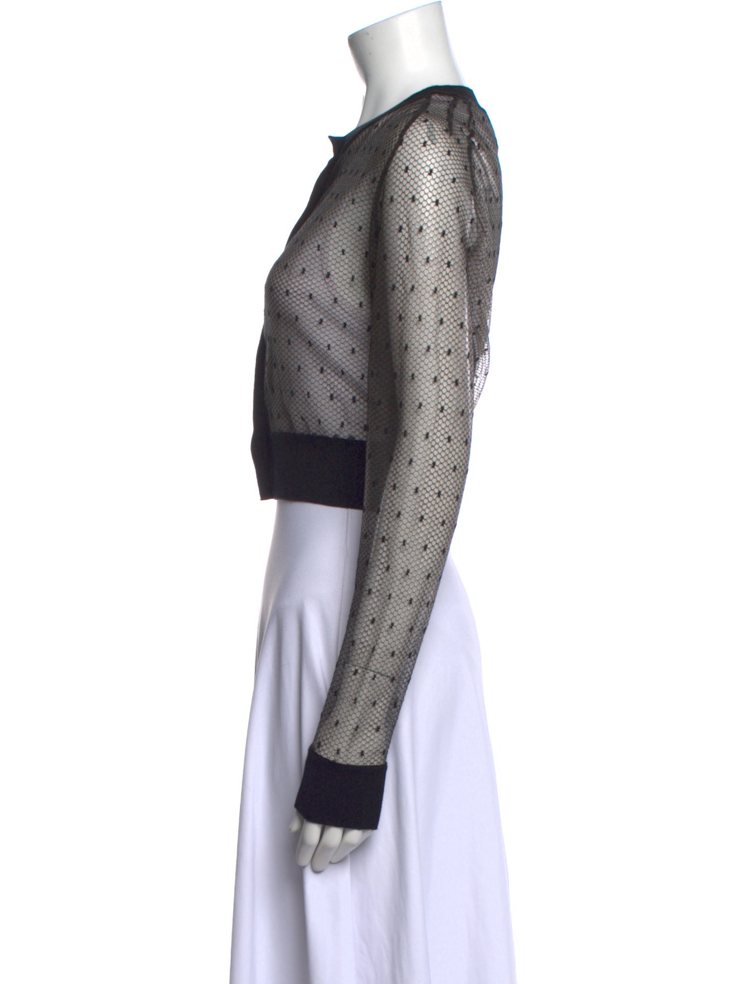 Alaïa Lace Pattern Crew Neck Sweater