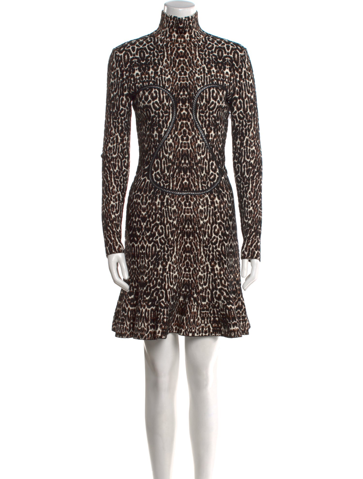 Alaïa Animal Print Knee-Length Dress