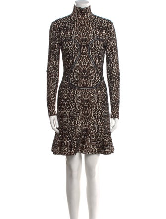 Alaïa Animal Print Knee-Length Dress