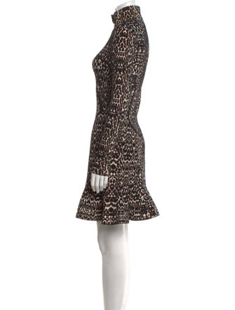 Alaïa Animal Print Knee-Length Dress