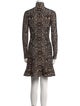 Alaïa Animal Print Knee-Length Dress