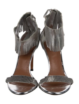 Alaïa Leather Studded Accents Sandals