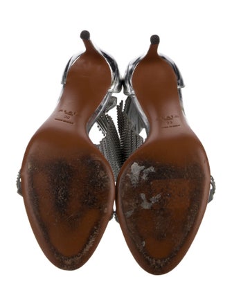 Alaïa Leather Studded Accents Sandals