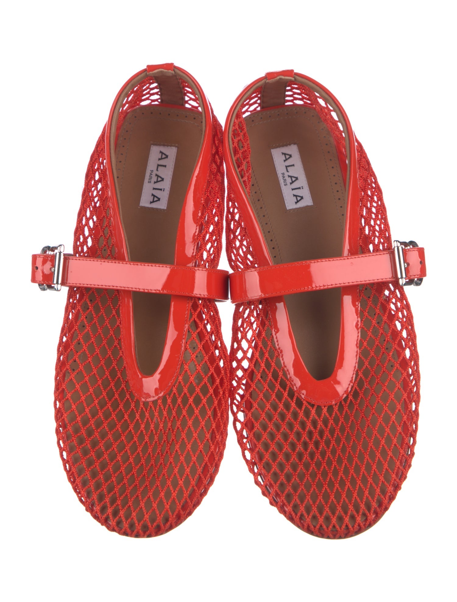 Alaïa Mesh Mary Jane Flats