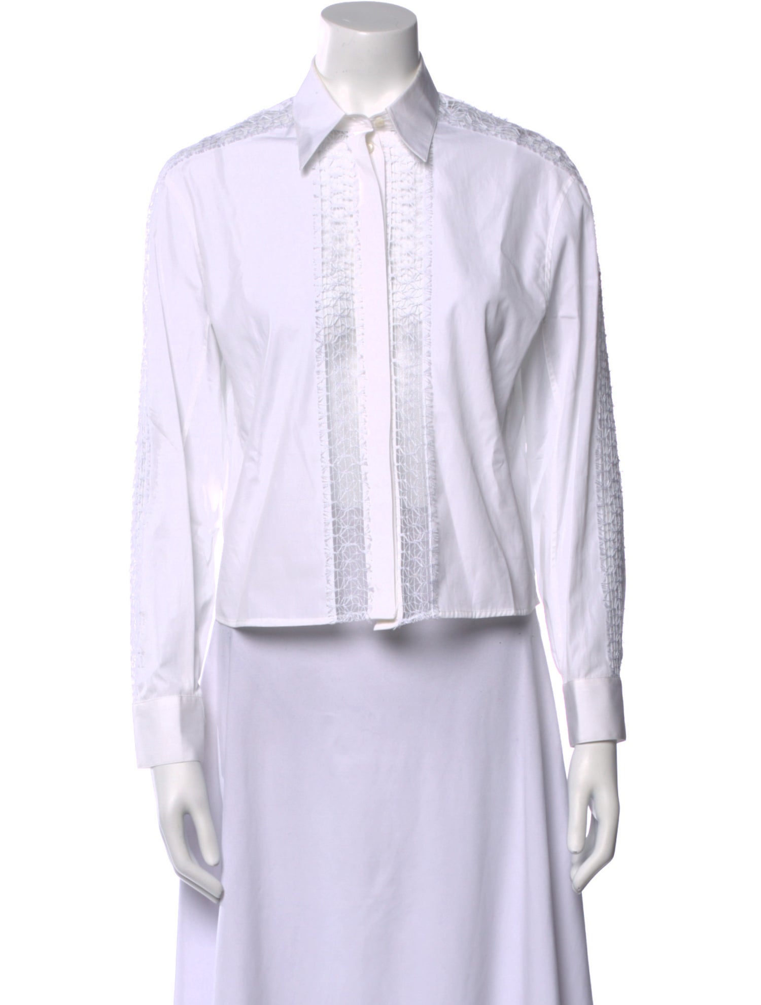 Alaïa Long Sleeve Button-Up Top