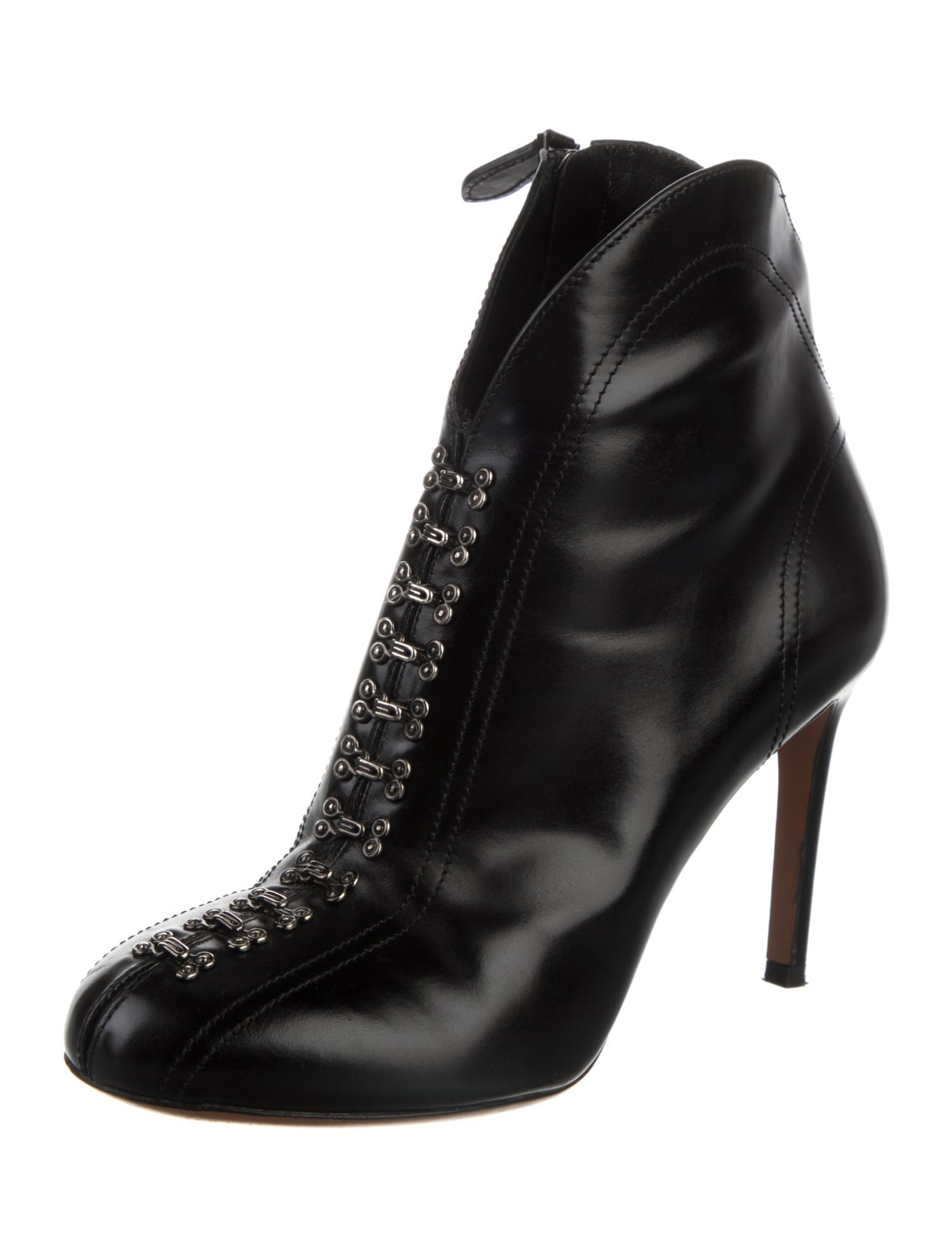 Alaïa Leather Lace-Up Boots