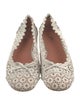 Alaïa Leather Lasercut Accents Ballet Flats