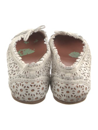 Alaïa Leather Lasercut Accents Ballet Flats