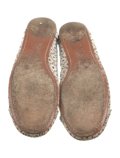 Alaïa Leather Lasercut Accents Ballet Flats