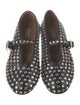 Alaïa Leather Printed Mary Jane Flats