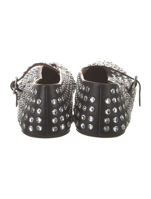 Alaïa Leather Printed Mary Jane Flats