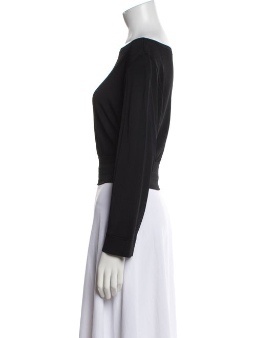 Alaïa Late 2000's - Early 2010's Bateau Neckline Crop Top