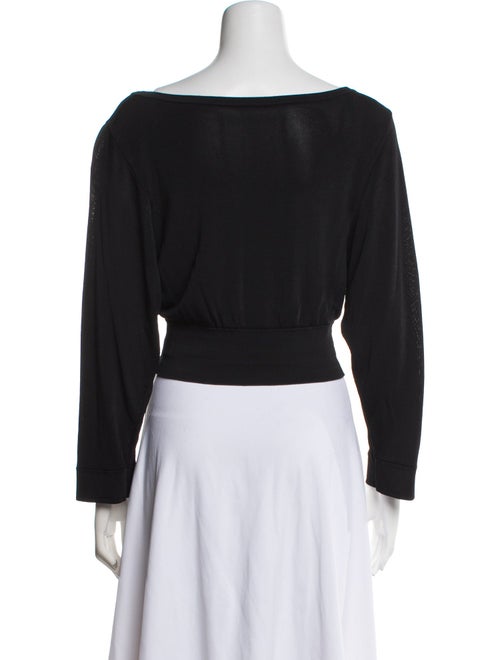 Alaïa Late 2000's - Early 2010's Bateau Neckline Crop Top