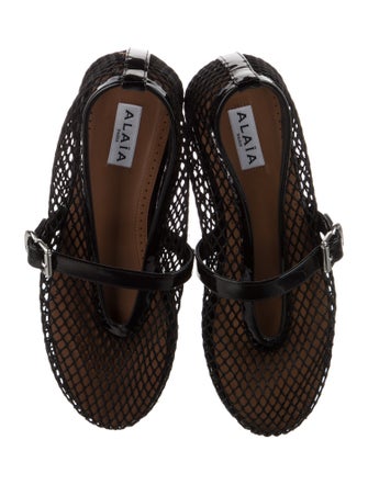 Alaïa Mesh Mary Jane Flats