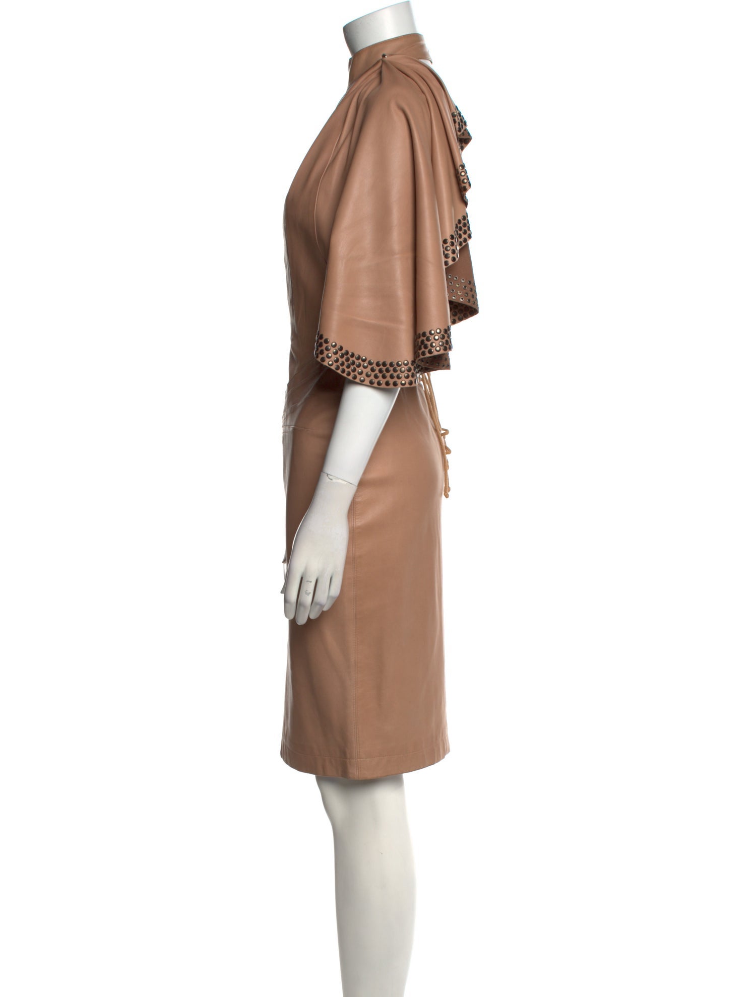 Alaïa Vintage 1981 Leather Midi Length Dress