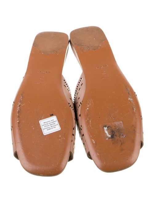 Alaïa Leather Lasercut Accents Slides