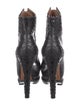 Alaïa Leather Beaded Accents Lace-Up Boots