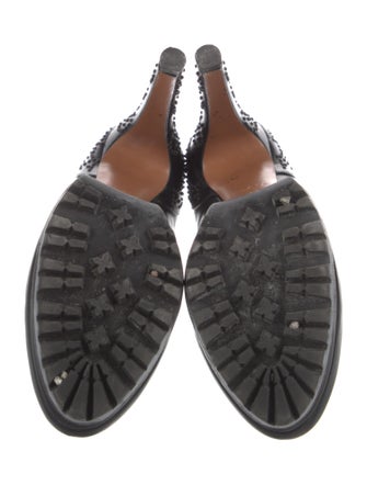 Alaïa Leather Beaded Accents Lace-Up Boots