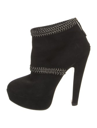 Alaïa Suede Chain-Link Accents Boots