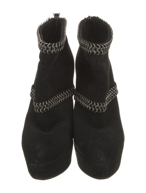 Alaïa Suede Chain-Link Accents Boots