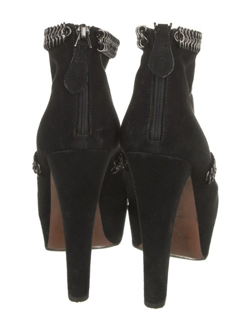 Alaïa Suede Chain-Link Accents Boots