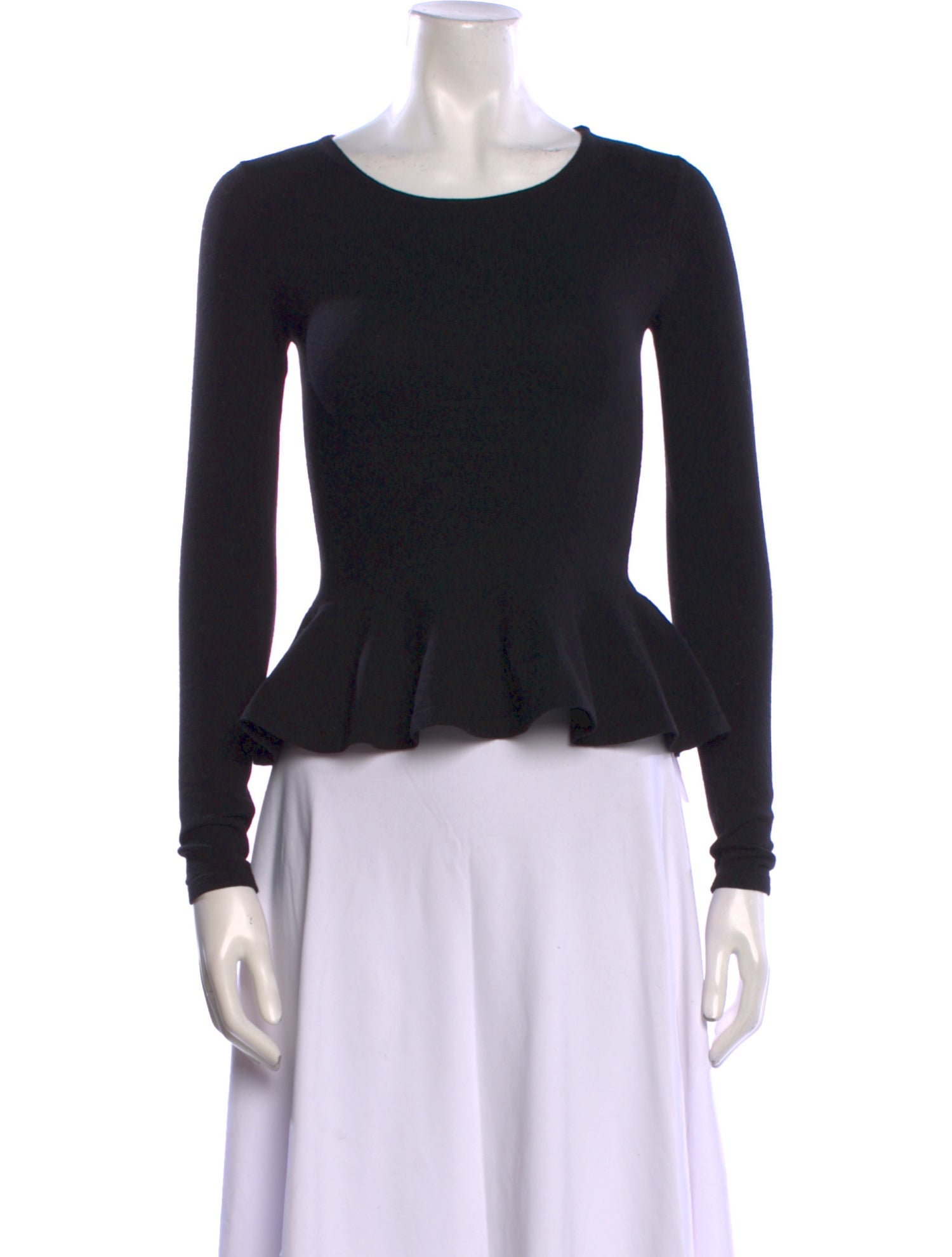 Alaïa Wool Scoop Neck Crop Top