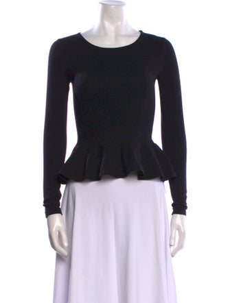 Alaïa Wool Scoop Neck Crop Top