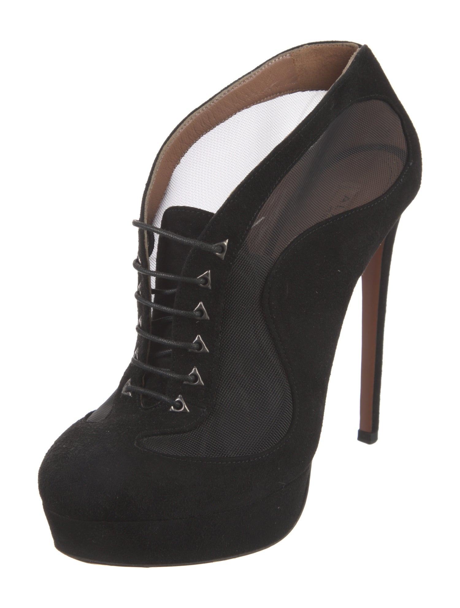 Alaïa Suede Mesh Accents Pumps