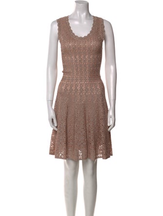 Alaïa Lace Pattern Knee-Length Dress