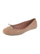 Alaïa Suede Bow Accents Ballet Flats