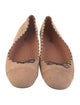 Alaïa Suede Bow Accents Ballet Flats