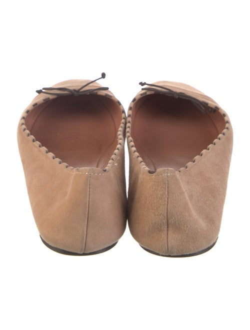 Alaïa Suede Bow Accents Ballet Flats