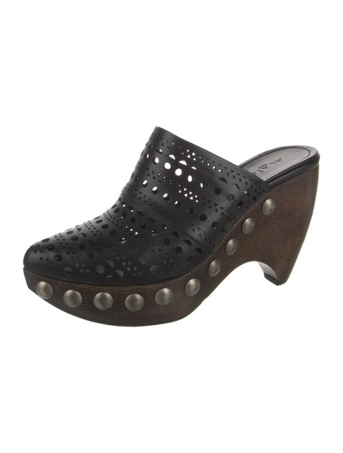 Alaïa Leather Studded Accents Mules