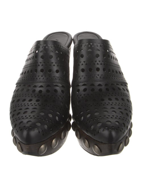 Alaïa Leather Studded Accents Mules