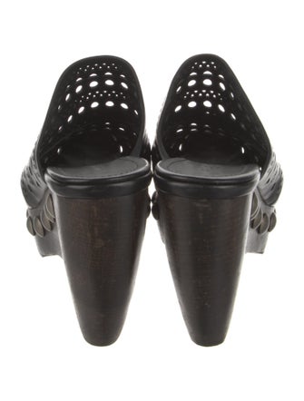Alaïa Leather Studded Accents Mules