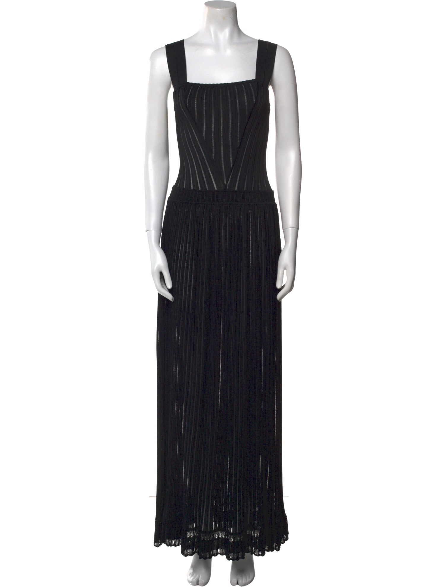 Alaïa Square Neckline Long Dress