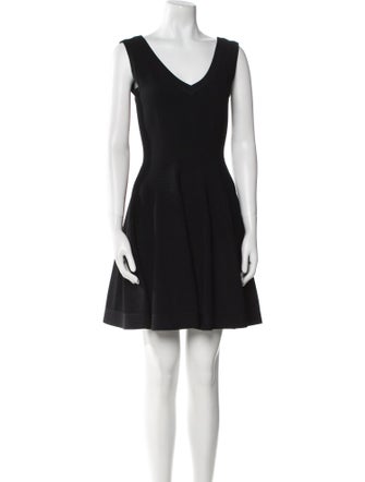 Alaïa V-Neck Mini Dress
