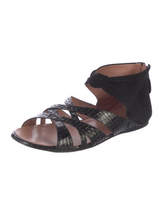 Alaïa Suede Gladiator Sandals