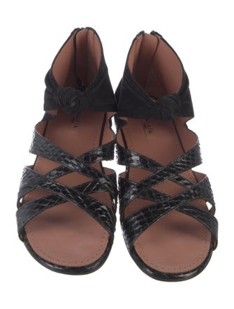Alaïa Suede Gladiator Sandals