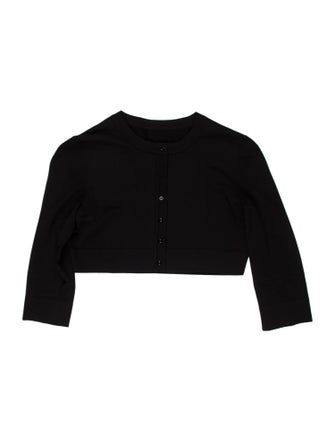 Alaïa Strapless Three-Quarter Sleeve Crop Top