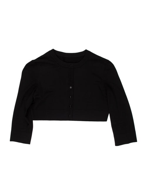 Alaïa Strapless Three-Quarter Sleeve Crop Top