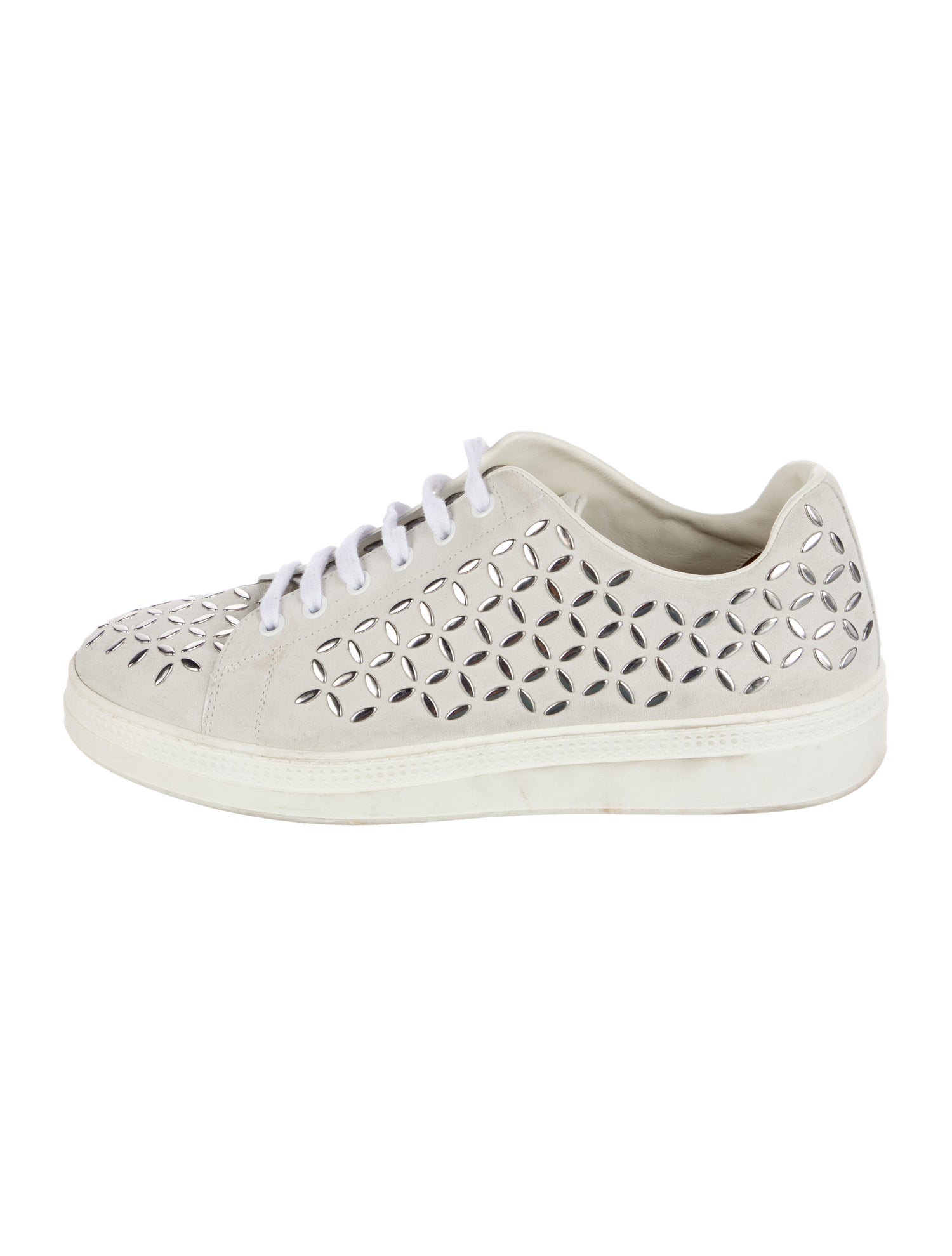 Alaïa Suede Studded Accents Sneakers