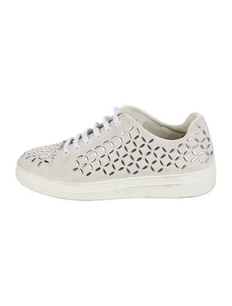 Alaïa Suede Studded Accents Sneakers