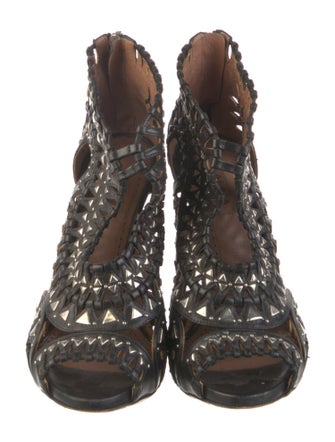 Alaïa Leather Cutout Accent Pumps