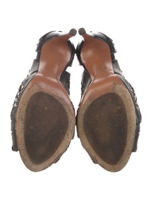 Alaïa Leather Cutout Accent Pumps