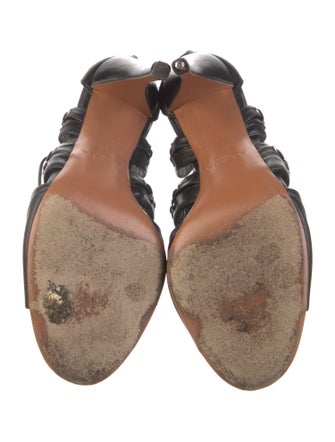 Alaïa Leather Eyelet Trim Pumps