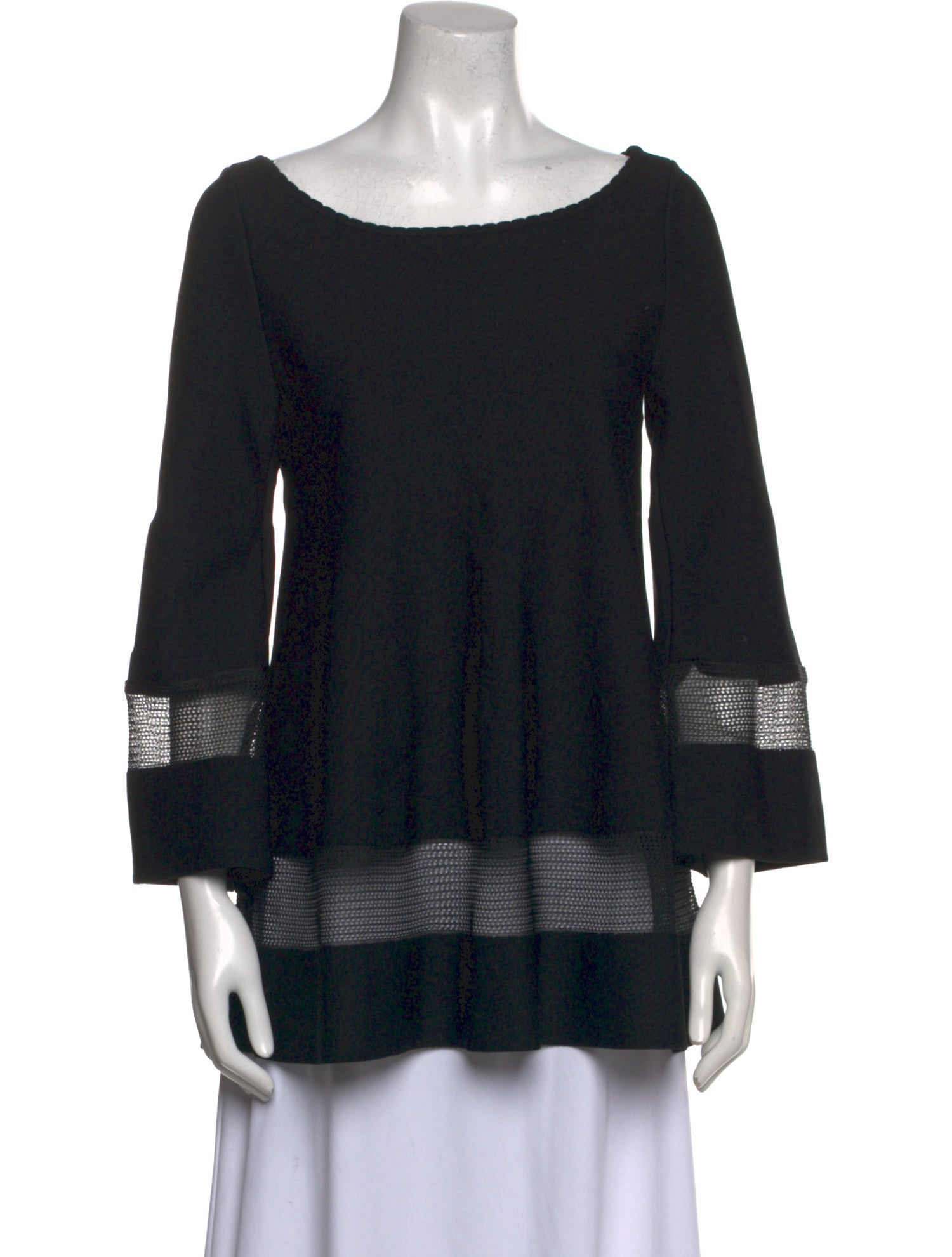 Alaïa Bateau Neckline Three-Quarter Sleeve Tunic