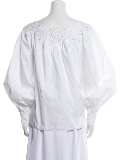 Alaïa Off-The-Shoulder Long Sleeve Blouse