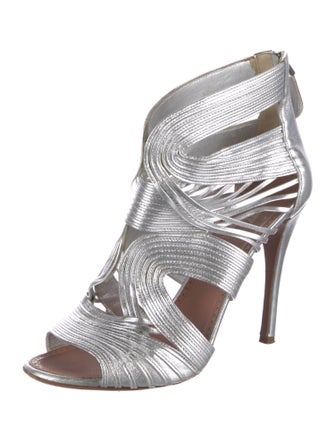 Alaïa Leather T-Strap Sandals